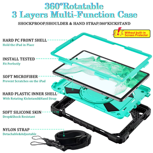 Nuova custodia protettiva rotante a 3 strati con tracolla/impugnatura per Samsung Galaxy Tab S8 11 pollici <span class=keywords><strong>X700</strong></span>/X706 (2022) - Product Image 3