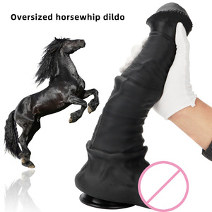 <span class=keywords><strong>Black</strong></span> Horse Phallus Anal Plug Masturbation Dispositif Silicone Doux Expander Étanche Ventouse Écologique Énorme Gode pour Hommes - Product Image 1