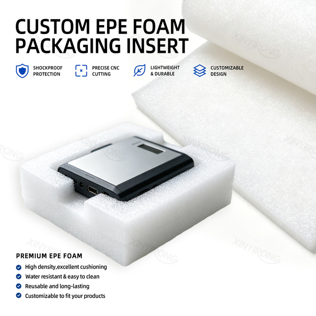Custom Die Cut EPE Foam Insert Shockproof Anti-static Protective EPE Foam Packaging Liner for Electronic Products