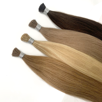 Extensions de cheveux blondes à pointe I, super double drawn, en cheveux humains vierges européens, à micro-anneaux