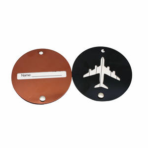 Etiquetas de viaje de equipaje de aluminio con logotipo personalizado redondo personalizado al por mayor para mochilas/maletas - Product Image 6