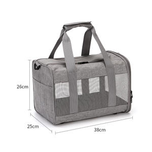 Sac de transport pliable et respirant <span class=keywords><strong>en</strong></span> maille pour animaux de compagnie, cage de voyage pour petits chiens et chats - Product Image 2