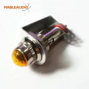 MAPA0001F lampe pilote Vintage de Style garde-boue avec bijou de couleur jaune ambre avec support pour remplacement d'amplificateur à tube