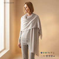 Écharpe châle légère et chaude pour femme en mélange de cachemire et de soie, unie, de luxe, pour l'hiver