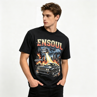 Private Label T-Shirt Hersteller Schwere Baumwolle Drop-Shoulder Oversize DTG Digitaldruck Maßgeschneiderte Streetwear Herren T-Shirt