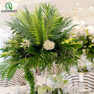 Palmera <span class=keywords><strong>artificial</strong></span>, plantas tropicales, frondas, flores verdes para el hogar, cocina, arreglo de fiesta, decoraciones de boda - Product Image 3