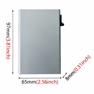 <span class=keywords><strong>Porte</strong></span>-cartes escamotable en <span class=keywords><strong>aluminium</strong></span>, fin et minimaliste, en métal, pour hommes, avec logo personnalisé, vente en gros – Meilleure vente - Product Image 4