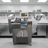 Máquina Cortadora de Vegetales Industrial Automática para Espinaca, Repollo, Patatas, Zanahorias y Cebollas, para Cortar en Rodajas, Cubos y Tiras