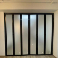 Systèmes de contrôle pliants en aluminium NFRC américains, double vitrage trempé, design moderne pour villa, coupe-vent, garantie 3 ans