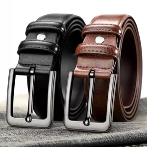 Cinturón <span class=keywords><strong>de</strong></span> Cuero Vacuno Vintage Personalizado con Hebilla Automática <span class=keywords><strong>de</strong></span> Aleación, Estilo Retro Casual <span class=keywords><strong>de</strong></span> Negocios para Hombres Mayores, Compatible con Jeans, ODM - Product Image 5