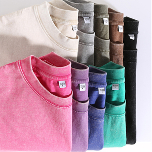 Haute qualité personnalisé surdimensionné blanc hommes 100% coton t-<span class=keywords><strong>shirt</strong></span> imprimé <span class=keywords><strong>Vintage</strong></span> coton biologique t-shirts en gros lavage à l'acide t-<span class=keywords><strong>shirt</strong></span> - Product Image 3