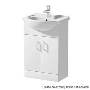 Tocador de baño JETMAN, lavabo individual, armarios de baño semi-empotrados, tocador de baño blanco - Product Image 2