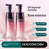 Micro-essence de rose Nettoyant visage Moussant Contrôle du sébum Nettoyage en profondeur Démaquillant Hydratant Éclaircissant