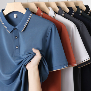 เสื้อโปโลแขนสั้นผ้าคอตตอนเครื่องแบบเสื้อยืดผู้จัดการแบบบางสำหรับฤดูร้อนร้านอาหารเรียกระบบบริการบริกรไร้สาย - Product Image 4