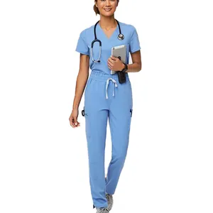 بدلة رجالي بتصميم جيب مخصص ، ملابس مستشفى ، أزرق ، زي طبي ، ممرضة ، مستشفى للرجال, عرض ساخن 2021