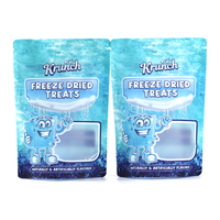 Imprimé personnalisé 1oz 2oz étanche à l'humidité facile à déchirer en feuille d'aluminium mylar debout pochette à fermeture éclair pour l'emballage de friandises pour aliments pour poissons