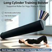 Rouleau en mousse durable pour la relaxation des jambes et l'amincissement, cylindre de yoga professionnel pour le fitness, 98 cm de long, barre de roulement lisse et brillante