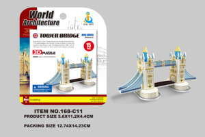 HTL - Rompecabezas de Papel 3D en Miniatura, Maqueta de Arquitectura de Lugares Emblemáticos del Mundo, Juguete Educativo de Ensamblaje para Niños, Regalo Promocional - Product Image 4