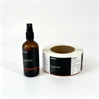 Étiquettes adhésives en vinyle imprimées sur mesure, imperméables, pour flacons de parfum, autocollants pour vaporisateurs de salle de bain avec logo privé, options de qualité alimentaire