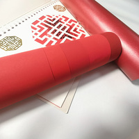 Papier doux au toucher SY rouge 120-350 g/m², papier velours tactile de luxe pour emballage de boîtes cadeaux