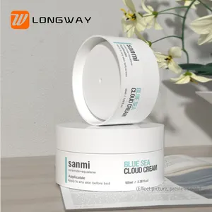 Customized Luxury PP Body Butter Jar White Face Cream Lip Cosmetic Packaging Container Plastic Jar With Lid