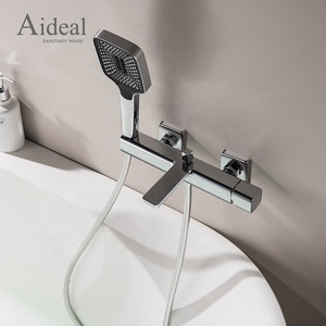 Giang Môn Nhà Máy Brass Cơ Thể Xử Lý Duy Nhất Treo Tường Chrome Phòng Tắm Vòi Hoa Sen Bồn Tắm Vòi Nước - Product Image 3