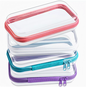 Étui rigide transparent moderne en plastique avec fermeture éclair, étanche, pour crayons, pochette de voyage, organiseur, trousse de maquillage - Product Image 6
