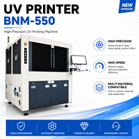 Imprimante jet d'encre UV industrielle BNM-550, nouvelle machine à plat de 450 mm, haute précision, pour matériaux rigides et flexibles