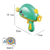 Jeu de tir pour enfants avec lanceur de balles collantes et cible de lancer, machine à balles en forme de baleine de dessin animé, pour l'intérieur, vente en gros, ensemble de jouets pour enfants