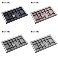 SH-ABC Tiroir de rangement à fermeture douce pour bijoux, en PU personnalisé, pour armoire, organisateur de bijoux dissimulé pour placard, accessoires vestimentaires