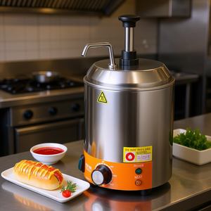 Dispenser Elettrico per Formaggio 2.4L, Scaldafonduta Commerciale con Pompa, Gamma di Temperatura 86F-230F - Product Image 2