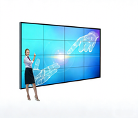 Mur vidéo LED couleur pleine 55 pouces avec cadre tactile infrarouge multipoint haute précision, personnalisable, adapté à la publicité commerciale