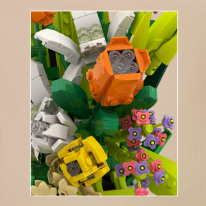 Mould King 24124 1040PCS Set de Bloques de Construcción de Ladrillos Modelo MOC de Bordes de Flores Silvestres de <span class=keywords><strong>Primavera</strong></span>, Juguete Técnico de Plástico, Regalo Moderno para Festividades - Product Image 2