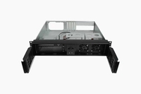 2U mini-itx casing Server Rackmount industri sistem ganda MicroATX kompak dengan kipas untuk VPN Firewall