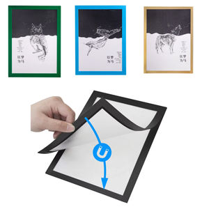 Cadres photo magnétiques auto-adhésifs A3 A4 A5 A6 Cadre magnétique suspendu avec certificat en plastique moderne - Product Image 4