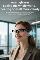 Lunettes intelligentes HYK F05 avec appels téléphoniques, musique BT, étanches IPX-4, monture TR900, charge Type-C, haut-parleur contrôlé par application, batterie 80MA