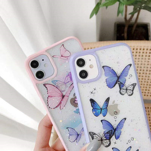 Funda de Teléfono Móvil con Diseño de Mariposa de Resina Láser para <span class=keywords><strong>iPhone</strong></span> 16 15 14 Pro Max 13 12 Mini <span class=keywords><strong>11</strong></span> XS XR 7 8 PLUS, Carcasa Trasera de TPU <span class=keywords><strong>y</strong></span> PC - Product Image 5