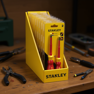 Juego de Destornilladores Stanley de 2 Piezas con Cuchilla Aislada VDE 1000V, Herramientas para Electricistas - Product Image 3