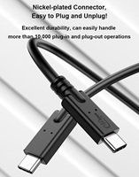 Ult-Unite 5A Charge rapide Courant élevé Plaqué Nickel/Or PD100W 40 Gbps 8K 60Hz Gaine PVC USB4 Type-C Câble de données à paires torsadées pour appareil photo