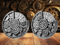 7-en-1 rétro Gear motif métal mdn dés Spinner Unique Roulette roue pour jeu de rôle soulagement du Stress accessoire Dragon cadeau