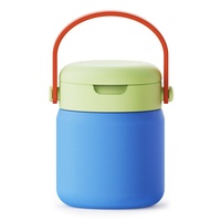 Boîte à lunch isolée en acier inoxydable 12oz transfrontalière poignée sur mesure conception pliable réservoir fumant double couche nouveau