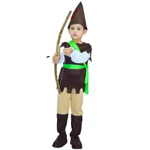 Trang Phục Halloween Đơn Giản Cho Trẻ Em Thợ Săn Trang Phục Biểu Diễn Cosplay Cung Thủ