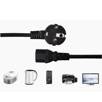 Rallonge électrique standard européenne, prise EU 2 broches, cordon d'alimentation 220V, cordon d'alimentation européen avec IEC C13