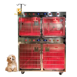 EUR PET Hot Sale Factory Outlet Thermostatic Sensor Oxygen Therapy In Pet Hospital Vet Pet Kennels Dog Oxygen Cage