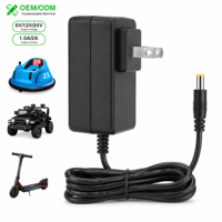 Chargeur de batterie au plomb 6V pour voiture électrique enfant, chargeur de véhicule électrique avec prise DC 5,5 mm, prise US/EU pour voiture tamponneuse, trottinette et jouets