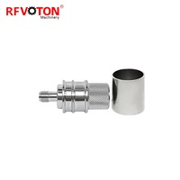 Para SMA hembra Jack RF Coaxial Conector recto sin soldadura conectores de Cable impermeables de contacto de níquel para LMR600