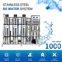 Bon marché 1000LPH équipement de machines de traitement de l'eau osmose inverse machine à eau pure machine commerciale à eau alcaline