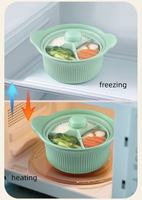 Pot à vapeur en silicone pour micro-ondes, pour légumes, poisson, aliments pour bébés et aliments sains à faible teneur en sucre, compatible four et lave-vaisselle