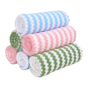 Paños de Cocina a Rayas Catiónicos al por Mayor, con Borde Reforzado, Absorbentes y <span class=keywords><strong>Sin</strong></span> Pelusas, para Lavar Platos y Limpiar Encimeras y Mesas - Product Image 2