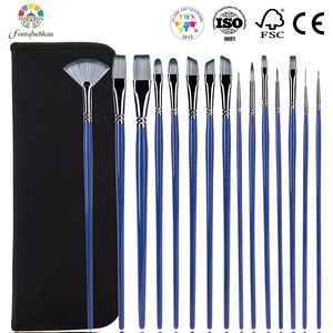 Ensemble de 15 <span class=keywords><strong>pinceaux</strong></span> de <span class=keywords><strong>peinture</strong></span> synthétiques vegan, manche en bois, <span class=keywords><strong>pinceaux</strong></span> professionnels pour la <span class=keywords><strong>peinture</strong></span> acrylique - Product Image 1